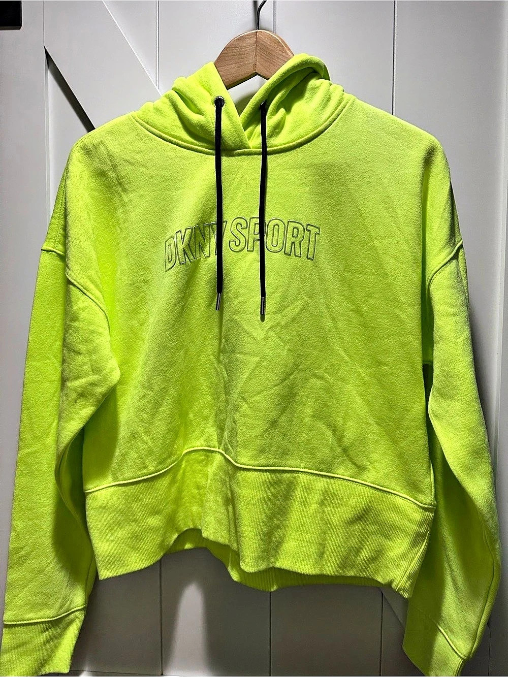 DKNY Sport Neon Green Pullover Hoodie Small
